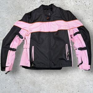 Xelement Women’s Armored Motorcycle Jacket 3XL – Black Pink Trim